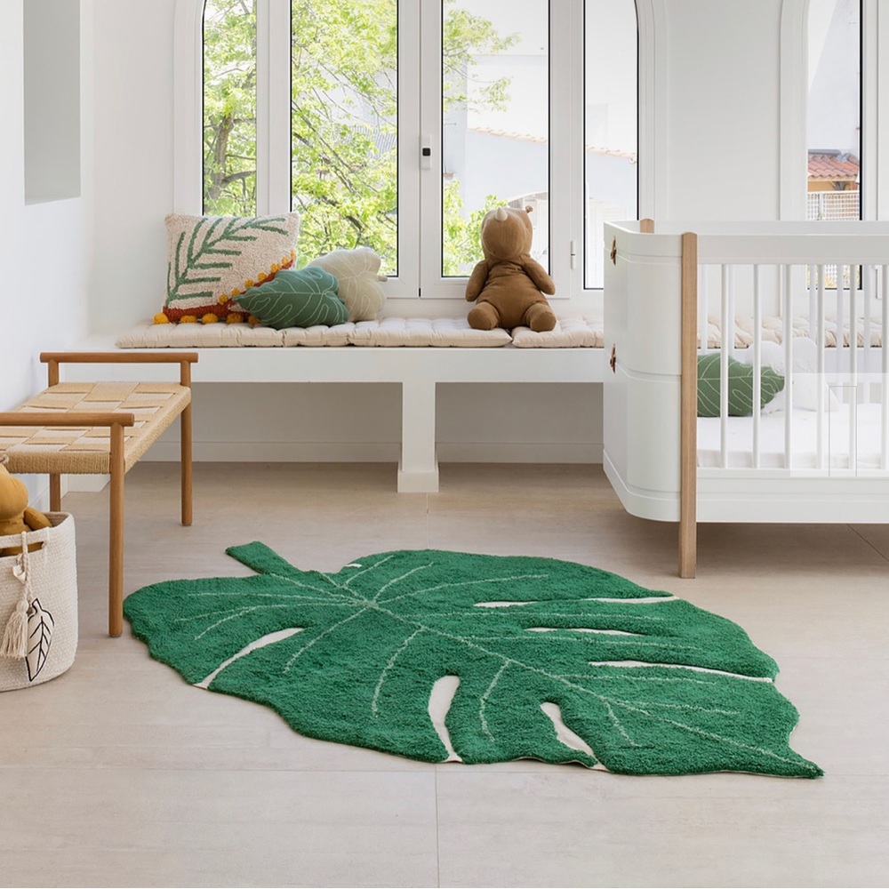 Gently Used Lorena Canals Monstera Leaf Run